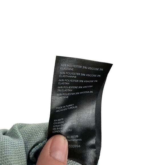 NWT Urban Outfitters UO Sz S Bryn Pull On Flare Pant pants high-rise XL Lime - Picture 10 of 13